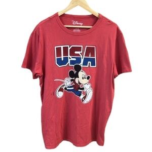 Disney Mickey American Eagle Outfitters USA red white blue great graphics sz L